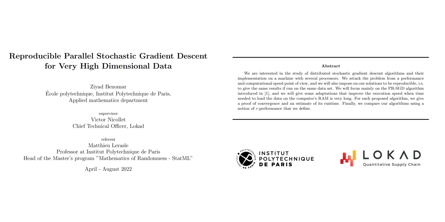 Reproducible Parallel Stochastic Gradient Descent for Very High Dimensional Data