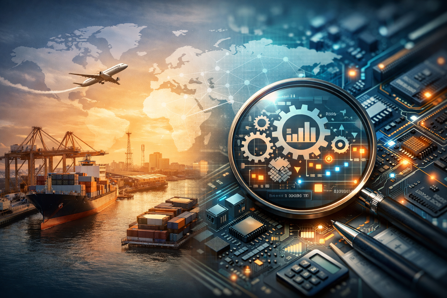 Port network blending into circuit board decision engine.