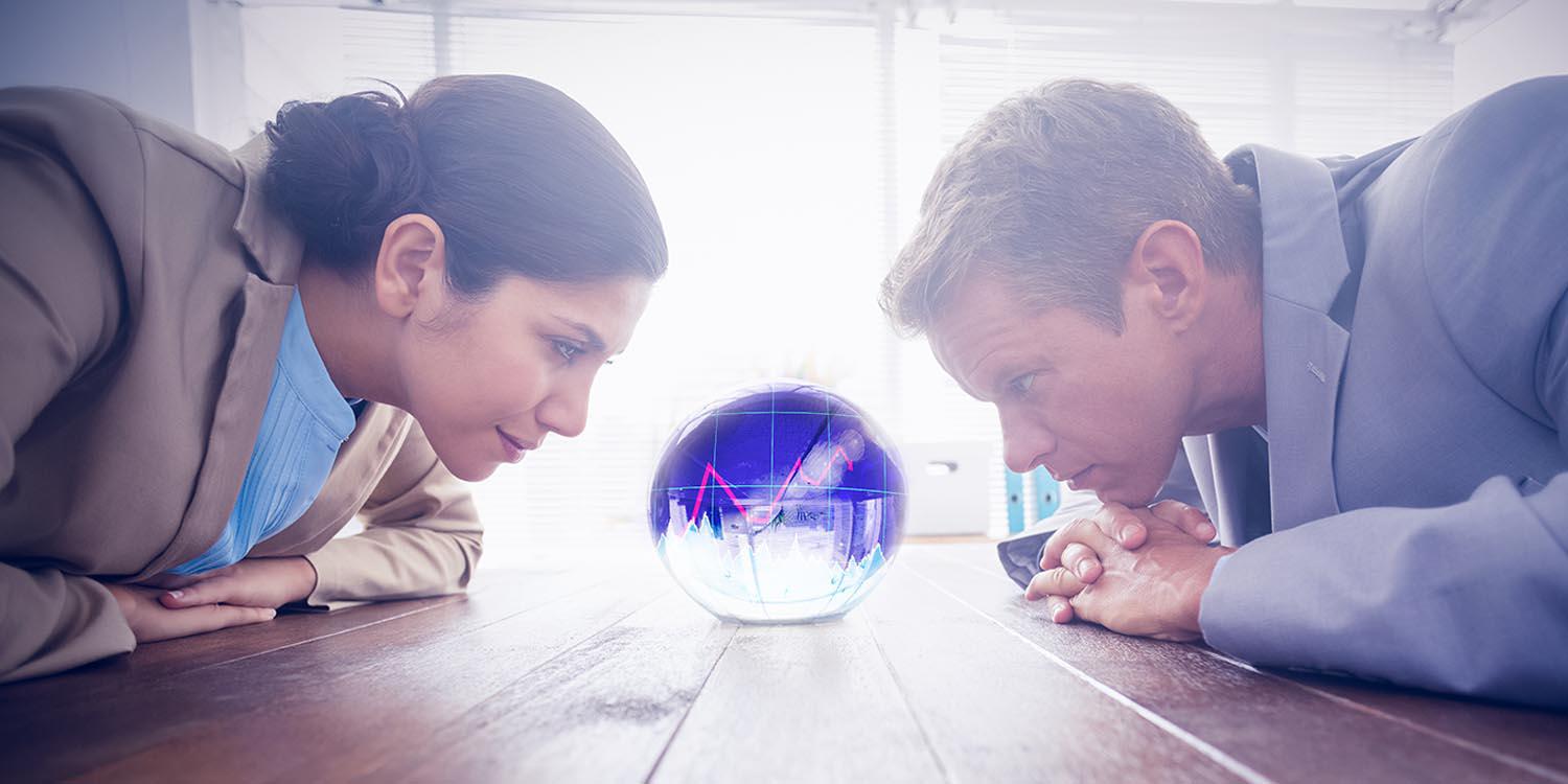 partners watching crystal ball