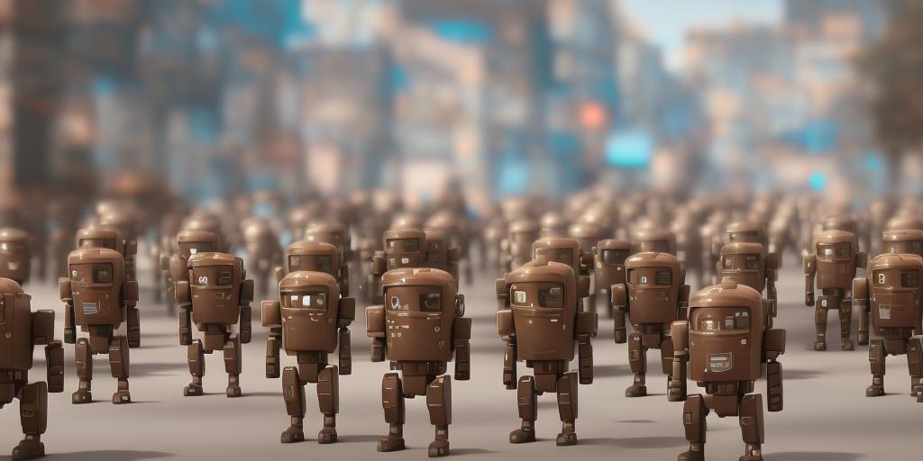 Аллегория команды создателей контента, работающих в области управления цепочками поставок