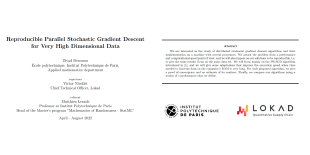 Gradient descendant stochastique parallèle reproductible