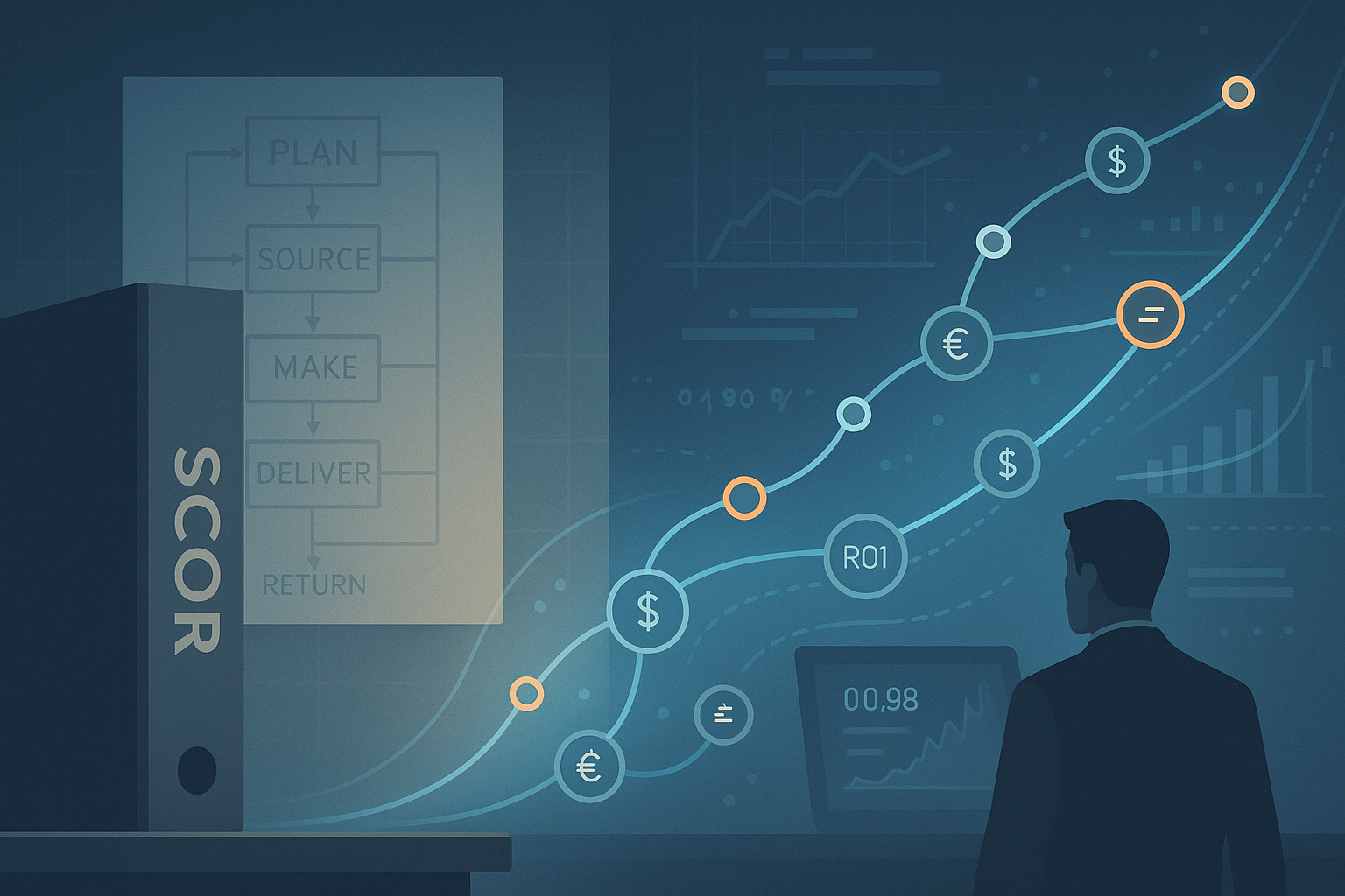 un manager regardant un tableau de bord