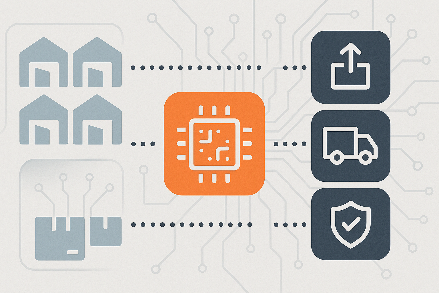 abstract image on programmable systems in supply chain