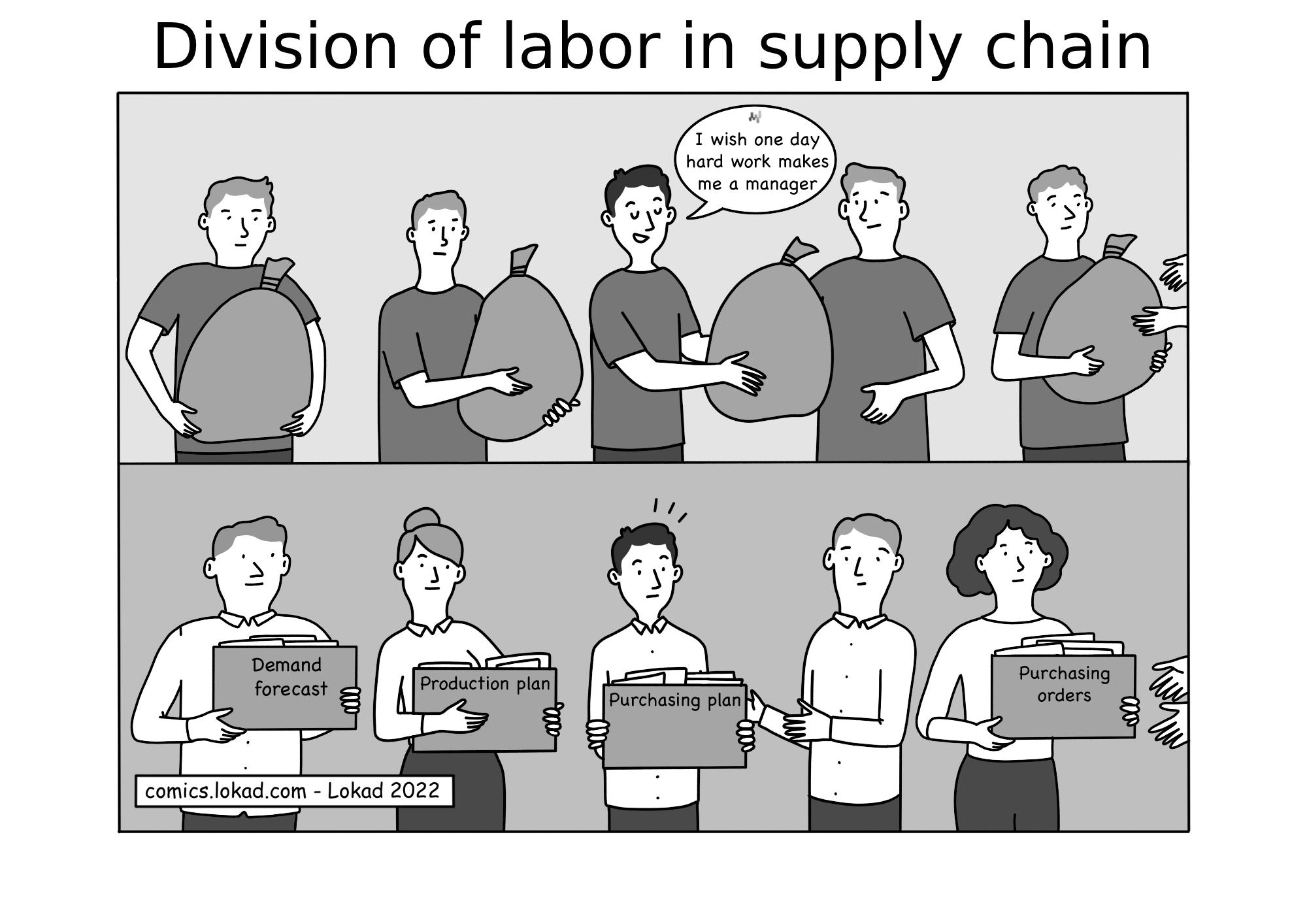 Division du travail dans supply chain