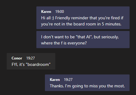 Karen AI in a meeting