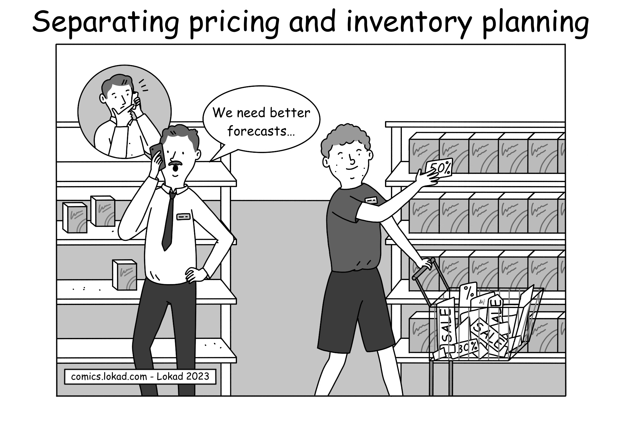 Separating pricing and inventory planning